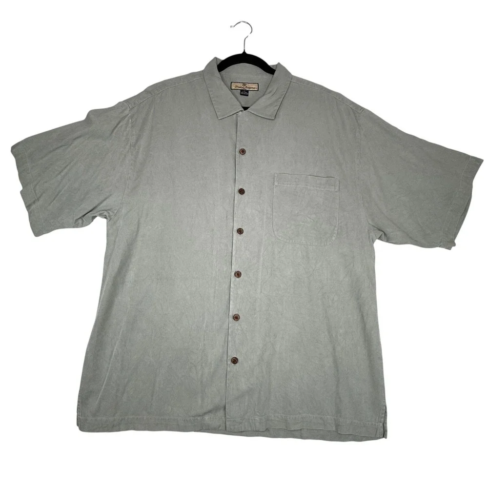 Tommy Bahama Men's Silk Blend Shirt XL Sage Green Relaxed Fit